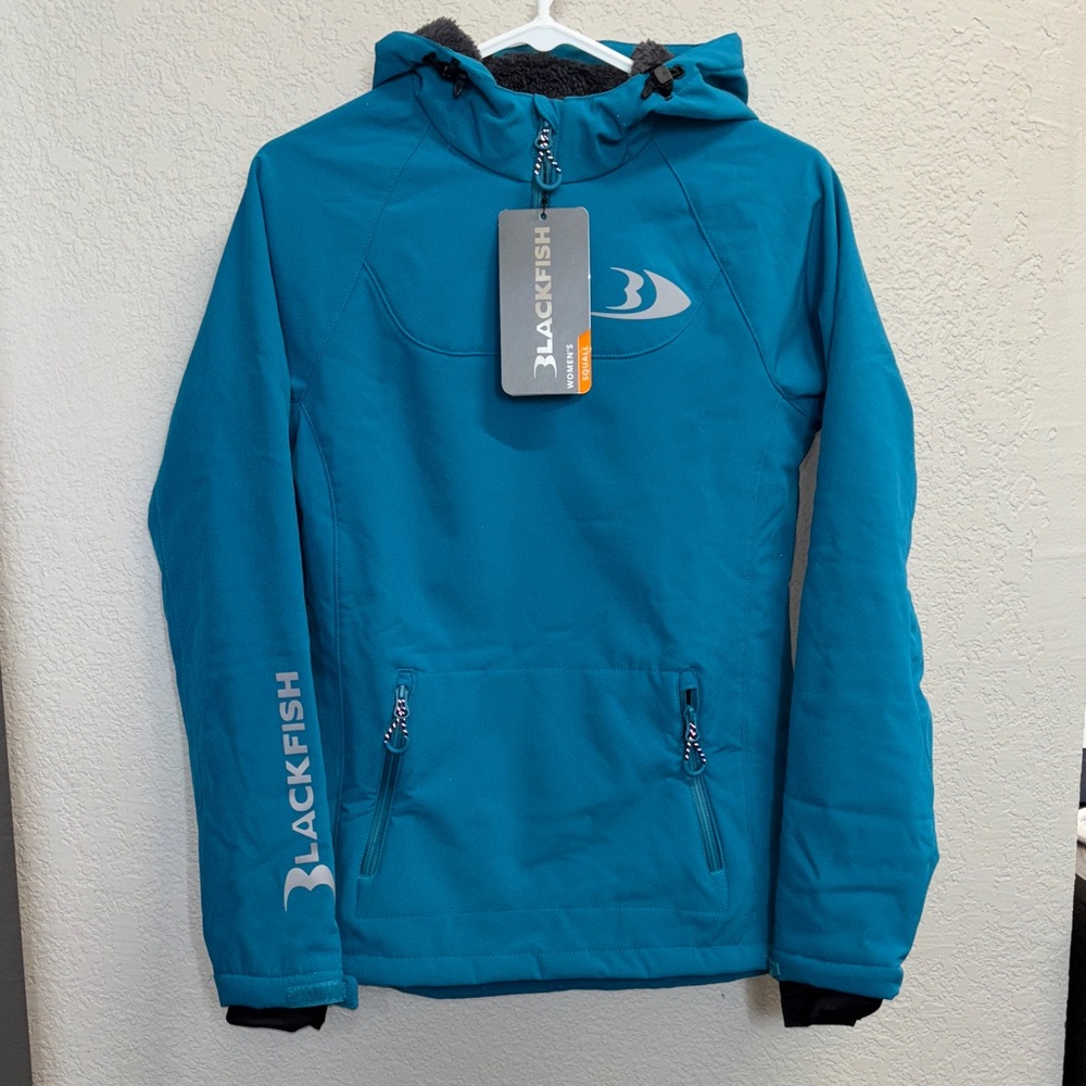 Women's Blackfish Squall Softshell Quarter Zip Jacket (Teal) - Multiple Sizes!